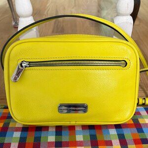 Marc by Marc Jacobs Sally Lemon Yellow Leather Camera Crossbody Bag